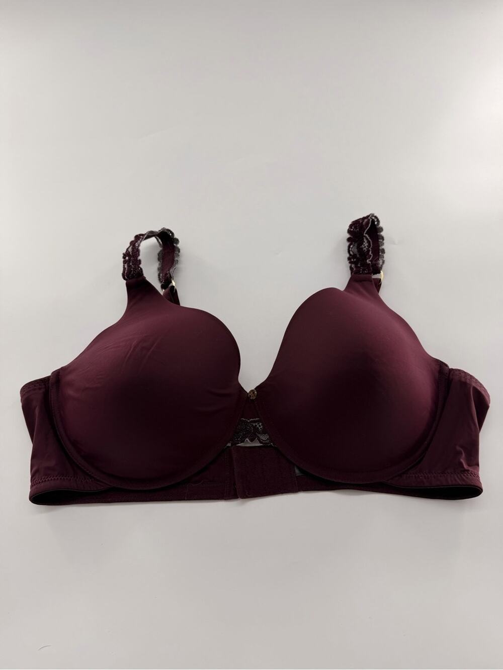 Natori Body Doubles Lace Trim Full Fit T Shirt Bra Purple 736037 Women’s 38DD